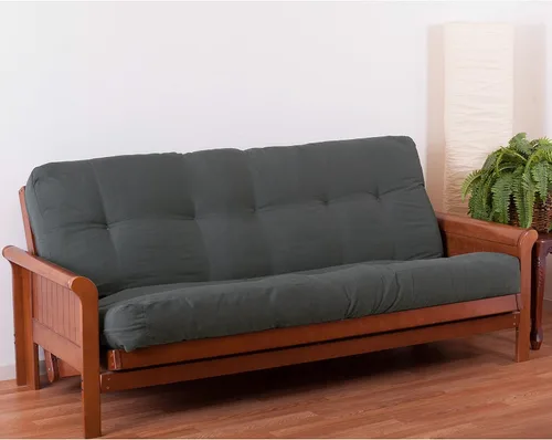 Vista 57 de Blazing Needles Renewal - Colchón futón de sarga de 8 pulgadas, individual, color borgoña