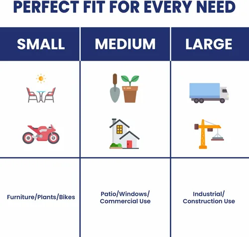 Vista 9 de Tarps Now - Lona de vinilo transparente ignífuga de grado marino, (5 x 5 pies) con ojales de latón, lona impermeable y resistente, cubierta