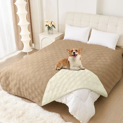 Vista 46 de hyha - Manta impermeable para cama de perro, mantas suaves para mascotas, funda impermeable para sofá para perros, fundas reversibles lavables