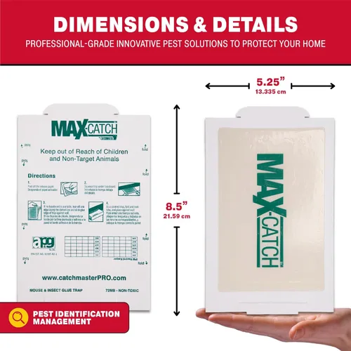 Vista 4 de Catchmaster Juego de tablas de pegamento para ratones e insectos, 36 tableros de pegamento y 30 trampas de pegamento para arañas e insectos, trampa
