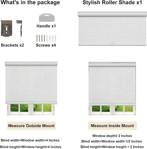 Vista 7 de Persianas enrollables opacas para ventanas, inalámbricas, tela jacquard, persianas enrollables para ventanas, tela con aislamiento térmico