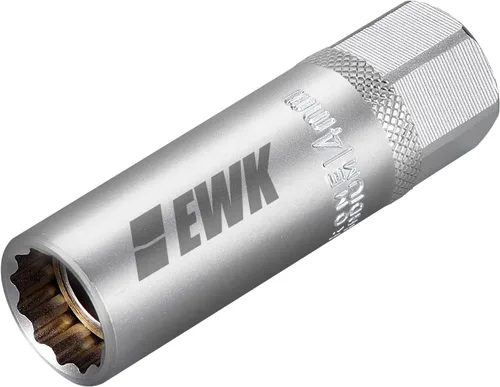 EWK - Enchufe de bujía magnético de pared delgada de 14 mm, 12 puntos para BMW, Mini Cooper, Nissan, Infiniti