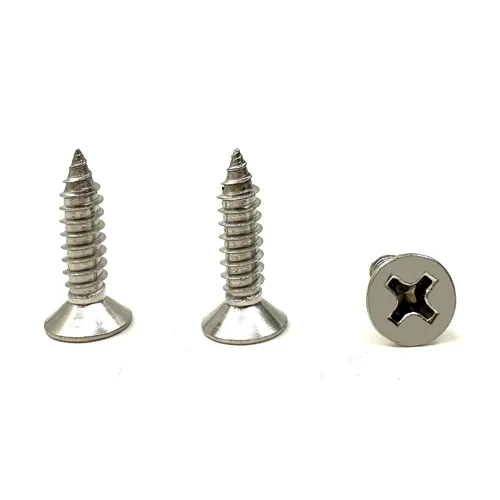 Vista 21 de Tornillos de madera M4x10mm, tornillo Phillips de cabeza plana de acero inoxidable, tornillo autorroscante de cabeza avellanada Phillips