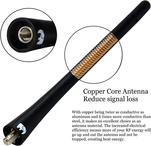 Vista 3 de ONE250 Antena de núcleo de cobre flexible de 7 pulgadas - Compatible con Subaru Forester, Impreza, BRZ, WRX - Recepción optimizada de FM/AM