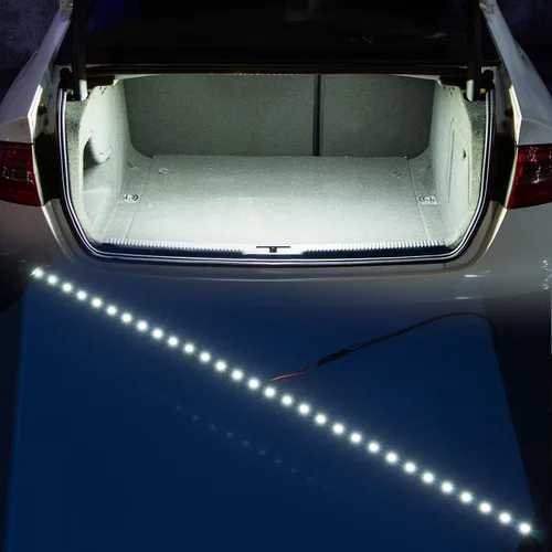 30 SMD 5050 LED Strip Light for Car Trunk Cargo Area or Interior Illumination Decoration, Xenon White, Auto Accessories