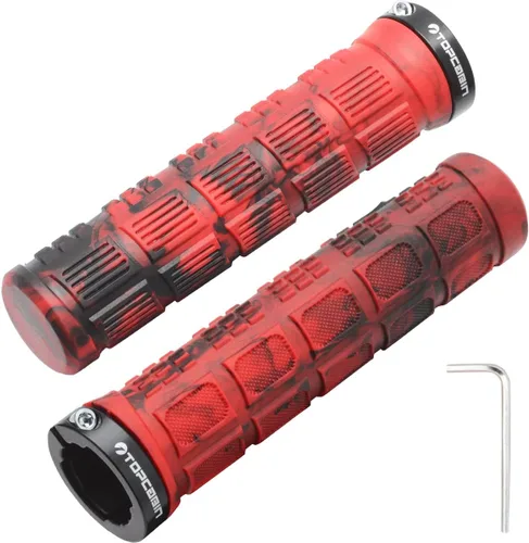 Vista 14 de TOPCABIN - Puños de manillar de bicicleta de doble bloqueo - Puños de goma cómodos para BMX y bicicleta de montaña