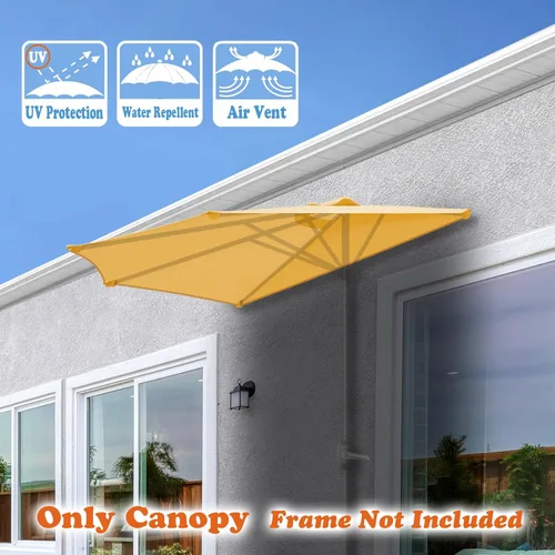 Vista 5 de Strong Camel Cubierta de toldo de repuesto solo para sombrilla de patio de 9 pies con 5 varillas (solo cubierta de toldo)