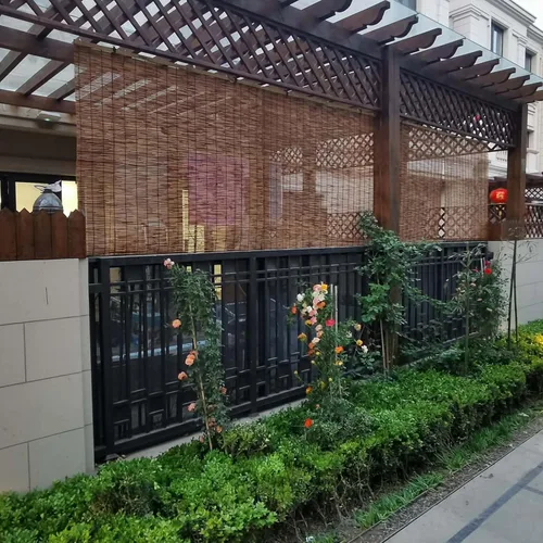 Vista 3 de Persianas de bambú para patio al aire libre, cortinas enrollables de bambú, cortina retro de junco, 202428323943475155 ancho, para cocina, cuarto