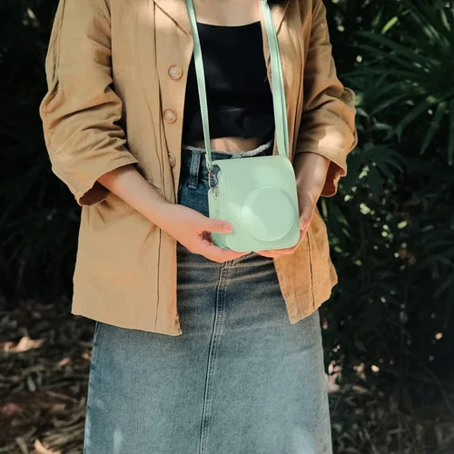 Vista 7 de Rieibi Funda para Cámara Compatible con Fuji Instax Mini 12 - Estuche de Transporte MINI 12 para Cámara Instantánea Fujifilm Instax Mini 12 - Funda