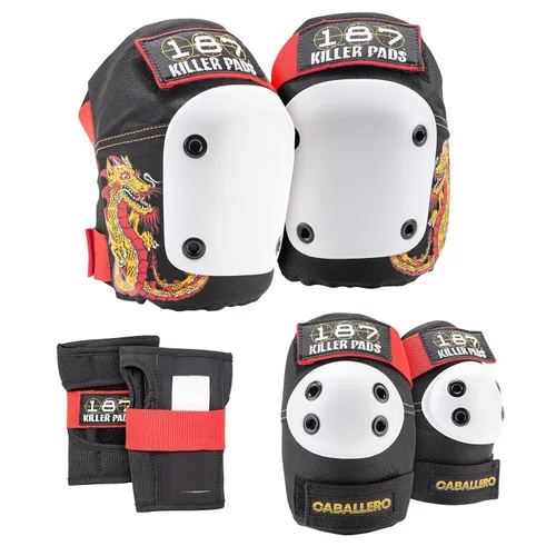 Vista 13 de 187 Killer Pads Juego de Seis Almohadillas, Coderas, Rodilleras y Muñequeras - Ideal para Skateboarding, Patinaje sobre Ruedas y Patinaje en Línea