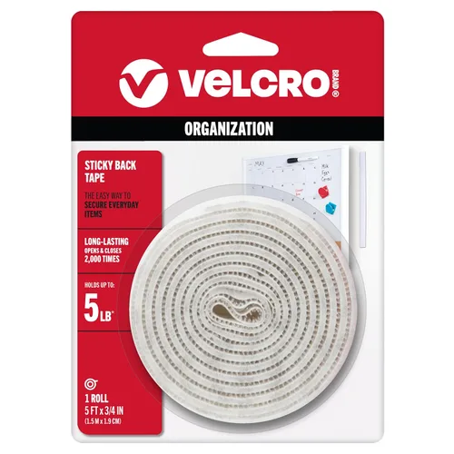 Vista 23 de VELCRO Brand - Sujetadores Sticky Back; cinta adhesiva de 3/4 de pulgadas; ideal para el hogar