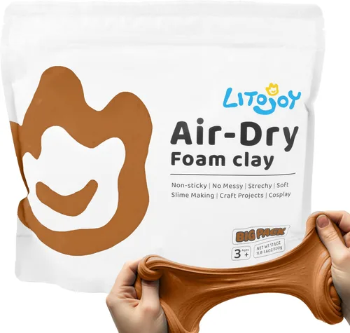 Vista 22 de 1.1 Libras / 500 Gramos LitoJoy Arcilla de Espuma Azul que se Seca al Aire - Para Modelar, Suave, Ligera para Suministros Escolares, Proyectos