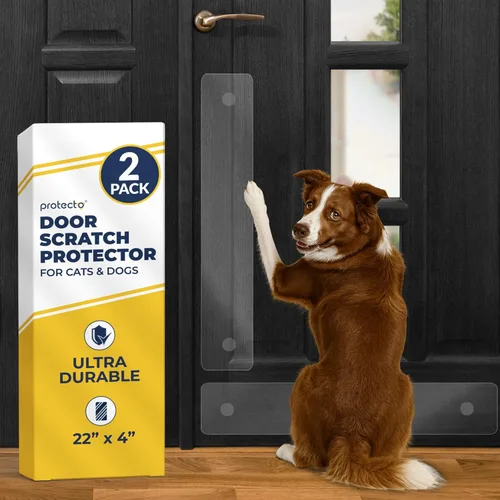 Vista 14 de PROTECTO Protector de Puerta de 18 x 12 pulgadas contra Arañazos de Perros – Protector contra Arañazos de Gatos y Perros para Uso Interior/Exterior