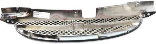 Vista 3 de Para Chevy Aveo Grille Assembly 2004 05 06 2007 Carcasa e inserto negro pintado con barra central cromada de plástico GM1200559 96492232