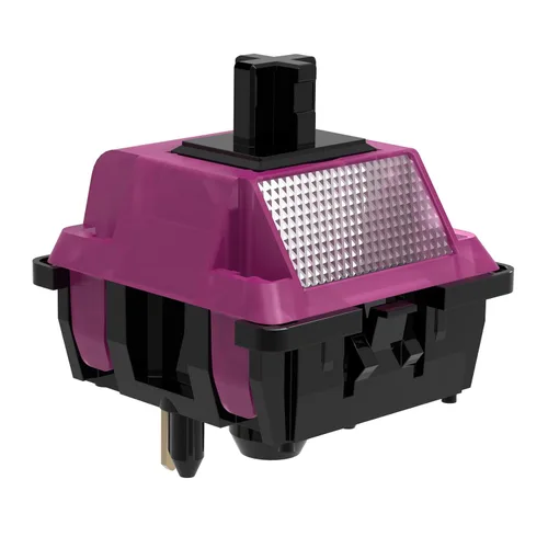 Vista 4 de DUROCK Interruptor Lotus negro, interruptores lineales de alta precisión 2.24 oz de resorte largo pre-lubricados RGB interruptores de teclado