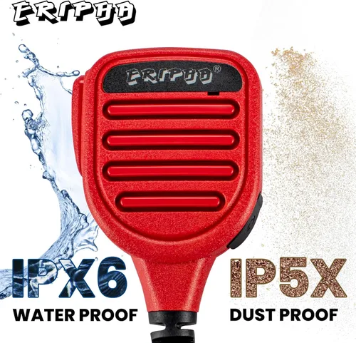 Vista 5 de Altavoz Micrófono Hombro Impermeable IP56 Compatible con Kenwood Radio bidireccional con conector de 0.138 in (1 ud.)