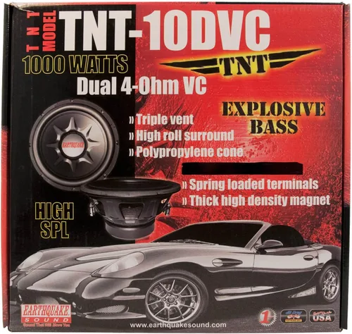 Vista 7 de Earthquake Sound TNT-10DVC Subwoofer de 10 pulgadas con doble bobina de voz de 4 ohmios