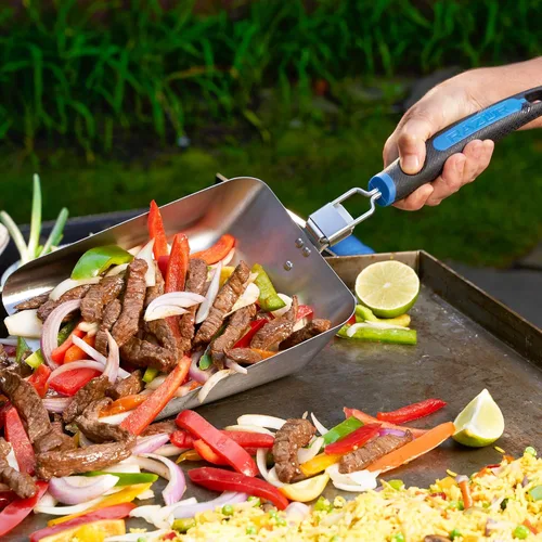 Vista 3 de Razor Plancha de Alimentos, Plancha Multiuso de Acero Inoxidable, Mover Alimentos, Cuchara Extra Grande para Comidas a Granel, Vegetales