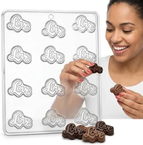 Vista 2 de Molde de caramelo de chocolate "Love" tamaño bocado Valentines Day 3025
