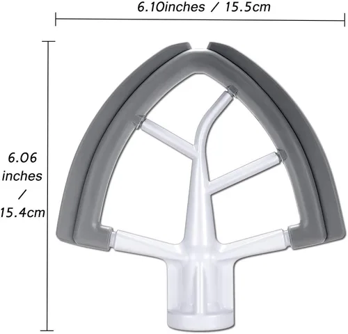 Vista 3 de Batidor Flex Edge para batidora KitchenAid de cabezal inclinable de 4.5/5 cuartos, batidor con doble borde de silicona, pala para mezcladora
