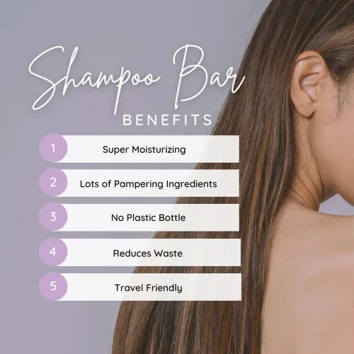 Vista 2 de Eclectic Lady - Barra de jabón de champú Forest Rain con aceite de argán puro, proteína de seda, proteína de miel y extractos de flor de caléndula