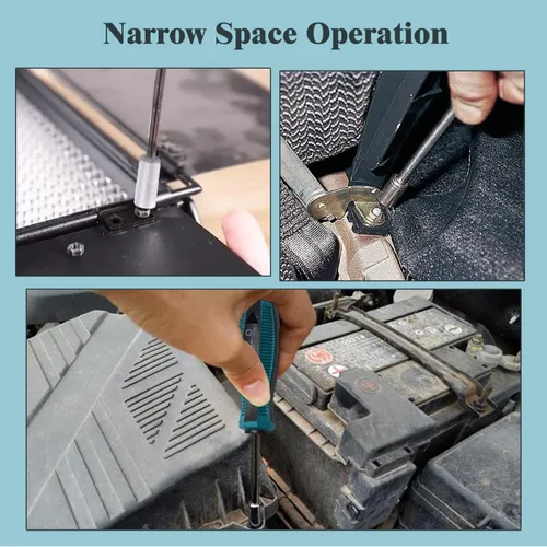 Vista 8 de Utoolmart Destornillador de llave de tubo de 0.157 in, llave de tuerca hexagonal, eje redondo de acero Cr-V, no magnético