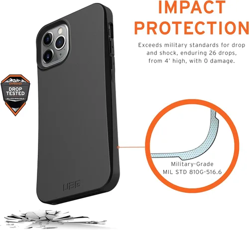 Vista 3 de URBAN ARMOR GEAR UAG - Carcasa para iPhone 11 Pro [pantalla de 5,8 pulgadas] Biodegradable Outback [negro] 100% biodegradable 100% compostable