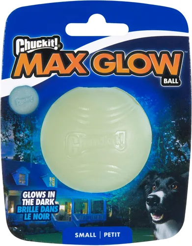 Chuckit! Bolas inflables que brillan en la oscuridad – Pelota para perros, juguete Chuckit para perro, bolas de brillo máximo – S, 2 pulgadas,