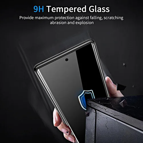 Vista 4 de [Paquete de 2+2 protectores de pantalla de privacidad para Google Pixel 8, protector de pantalla de vidrio templado antiespía y protector de lente