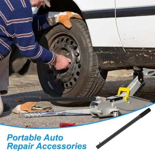 Vista 7 de Reemplazo de mango de gato hidráulico horizontal, reemplazo de mango de gato hidráulico de piso Anglekai para accesorios de automóvil (negro)