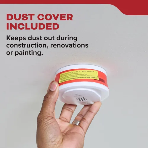 Vista 18 de Kidde Detector de humo, compacto de 4 pulgadas, funciona con pilas AA, 10SDR