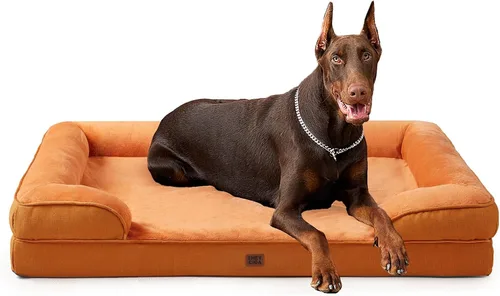 Vista 108 de EHEYCIGA – Cama ortopédica impermeable para perros pequeños, de espuma viscoelástica tipo caja de huevos, con bordes elevados y base antideslizante