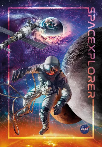 Vista 2 de Clementoni - 39717 - Space Collection Space Explorer - Rompecabezas de 1000 piezas, rompecabezas para adultos - Hecho en Italia