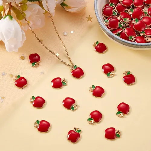 Vista 6 de DanLingJewelry Dijes de esmalte mini colgantes de esmalte para hacer joyas y bricolaje, Metal