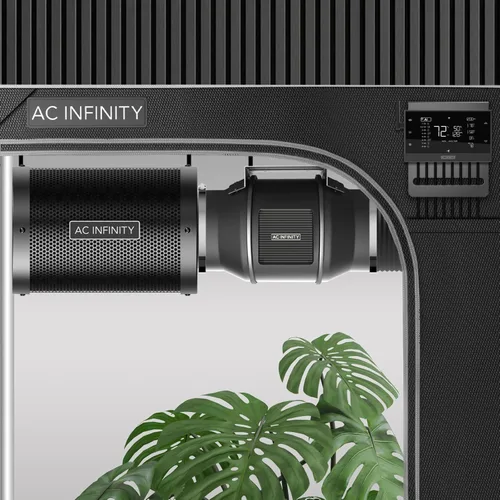 Vista 8 de AC Infinity Kit PRO de filtración de aire de 6 pulgadas, controlador AI con control de aplicación WiFi y ajuste automático de nivel, ventilador