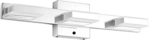 Vista 11 de mirrea Luces de tocador de níquel cepillado de 24 pulgadas para baño, 4 luces, accesorios de iluminación para espejo, 3 CCT, luz LED ajustable