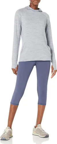 Vista 4 de Tienda Essentials Sudadera con capucha para mujer Brushed Tech Stretch Popover (disponible en tallas extragrandes)