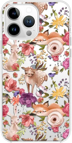 Blingy's Funda para iPhone 14 Pro Max, bonito patrón de cerezas, estilo tropical, funda protectora transparente de TPU suave transparente de 6.7