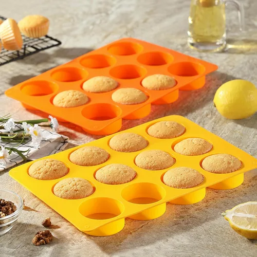 Vista 6 de 2 moldes de silicona para galletas de chocolate Oreo, molde redondo de silicona de 12 cavidades, molde para hornear para Oreo, chocolate, galletas