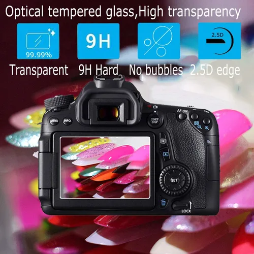 Vista 3 de Protector de pantalla de vidrio compatible con cámara digital SLR Canon EOS 90d 80d 70d, debous de vidrio templado antiarañazos, película protectora