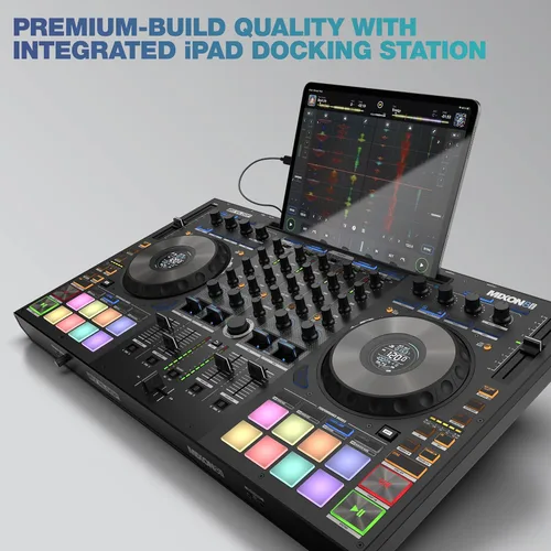 Vista 10 de Reloop Mixon 8 Pro Controlador DJ de 4 canales, negro