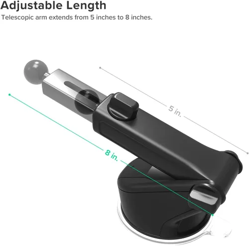 Vista 3 de iOttie Easy One Touch 5 - Soporte de ranura para CD con base de montaje adicional para salpicadero, soporte universal para teléfono para iPhone