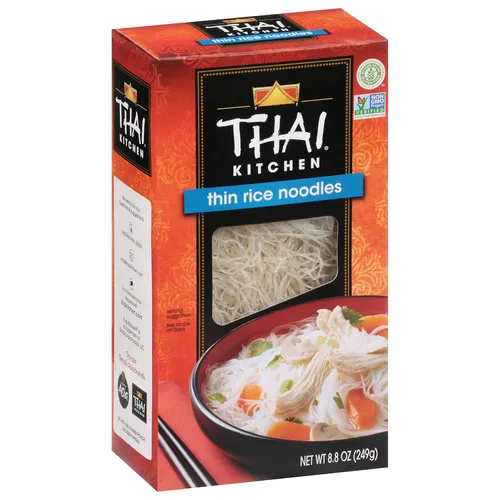 Thai Kitchen Fideos de arroz finos sin gluten, 8.8 onzas
