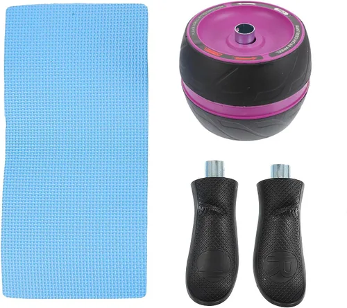 Portable Abs Ab Roller Wheel with Non-slip Arc Handle for Core Workout Automatic Return Fitness Roller for Men and Women Home Exercise Equipment for