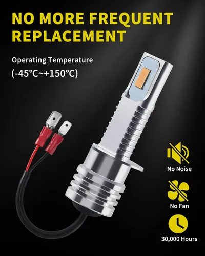 Vista 5 de Antline Bombilla LED H1 súper brillante, versión 3570 CSP-Chips LED antiniebla, repuesto DRL (paquete de 2)