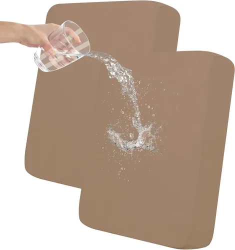 Vista 58 de Easy-Going Fundas de cojín 100% impermeables de 4 piezas para sofá seccional, izquierdo/derecho en forma de L, funda antideslizante para sofá, 3