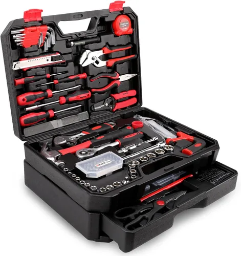 Vista 8 de KingTool Kit de herramientas de reparación para el hogar - 149 piezas, juego básico de herramientas de reparación para el hogar, juego