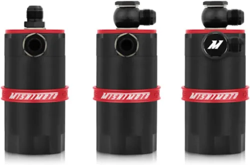 Vista 6 de Mishimoto Lata de captura de aceite desconcertada, color rojo