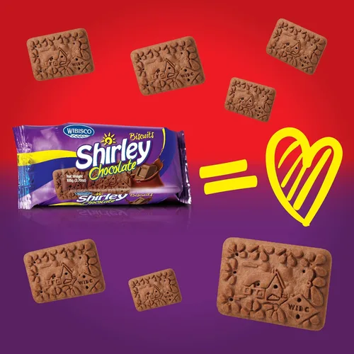 Vista 3 de Wibisco Shirley Biscuits, chocolate, 3.7 oz (paquete de 24)