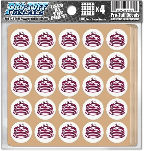 Vista 13 de Calcomanías de premio de panqueques, 100 calcomanías de recompensa de fútbol para cascos en el color de tu equipo Negro sobre transparente